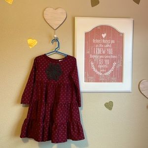 Burgundy & Gray dress